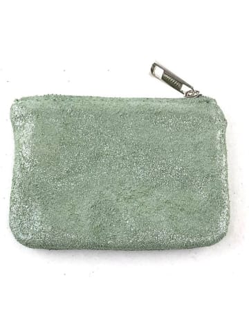 Marlon Leren portemonne grijsgroen - (B)15 x (H)10 x (D)1 cm