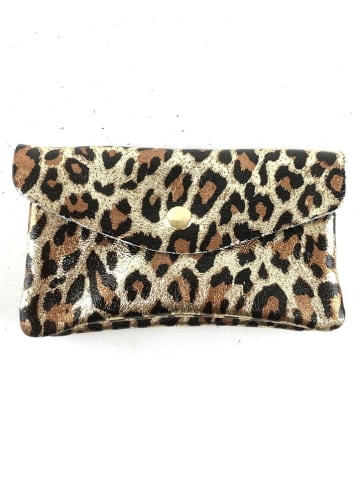 Marlon Leder-Geldbeutel in Gold - (B)15 x (H)8 x (T)2 cm