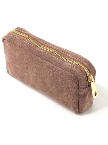 Marlon Leder-Kosmetiktasche in Beige - (B)18 x (H)8 x (T)4 cm