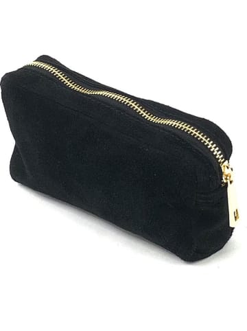 Marlon Leder-Kosmetiktasche in Schwarz - (B)18 x (H)8 x (T)4 cm