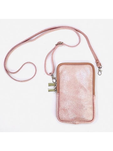 Marlon Leder-Handytasche in Rosa - (B)11 x (H)17 x (T)1 cm