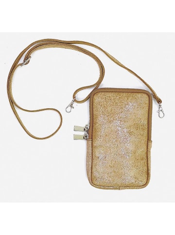 Marlon Leder-Handytasche in Hellbraun - (B)11 x (H)17 x (T)1 cm