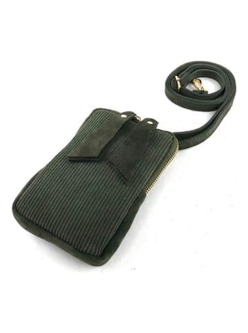 Marlon Leder-Handytasche in Khaki - (B)11 x (H)17 x (T)1 cm