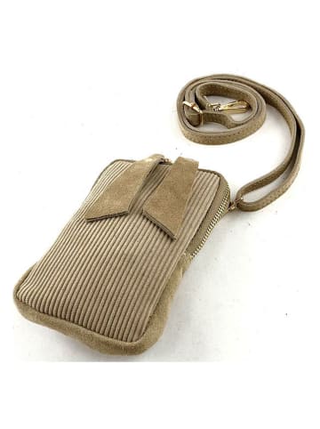 Marlon Leder-Handytasche in Beige - (B)11 x (H)17 x (T)1 cm