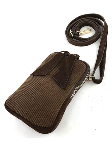 Marlon Leder-Handytasche in Braun - (B)11 x (H)17 x (T)1 cm