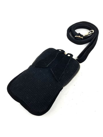Marlon Leder-Handytasche in Schwarz - (B)11 x (T)1 cm