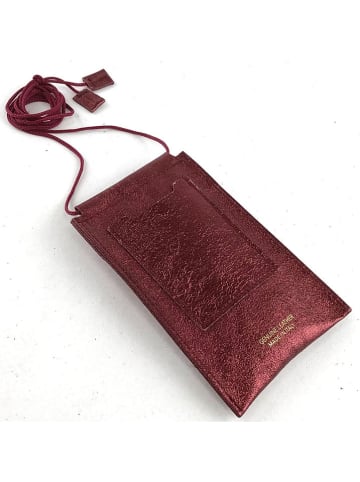 Marlon Leder-Handytasche in Bordeaux - (B)11 x (H)16 x (T)0,5 cm