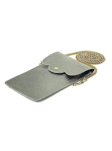 Marlon Leder-Handytasche in Silber - (B)12 x (H)19 x (T)2 cm