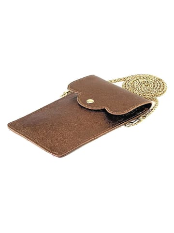 Marlon Leder-Handytasche in Hellbraun - (B)12 x (H)19 x (T)2 cm