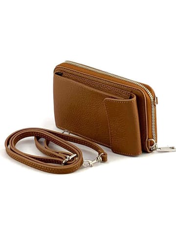 Marlon Leder-Handytasche in Hellbraun - (B)20 x (H)11 x (T)4 cm