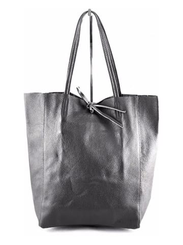 Marlon Leder-Schultertasche in Anthrazit - (B)40 x (H)37 x (T)12 cm