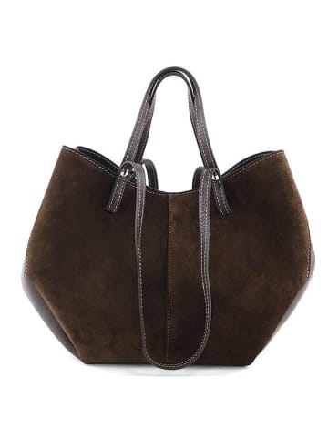 Marlon Leder-Schultertasche in Braun - (B)38 x (H)29 x (T)16 cm