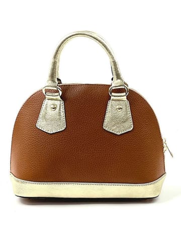 Marlon Leder-Henkeltasche "Opera" in Hellbraun - (B)27 x (H)19 x (T)11 cm