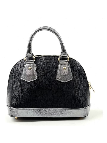 Marlon Leder-Henkeltasche "Opera" in Schwarz - (B)27 x (H)19 x (T)11 cm