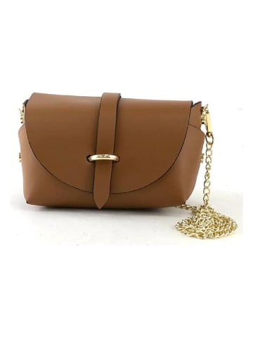 Marlon Leder-Umhängetasche in Camel - (B)16 x (H)10 x (T)8 cm