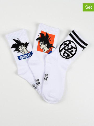 Dragon Ball Skarpety (3 pary) "Dragonball Z" w kolorze białym