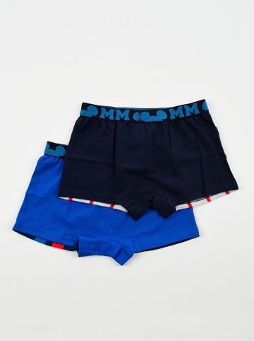 Disney Mickey Mouse 2er-Set: Boxershorts "Mickey" in Dunkelblau/ Grau