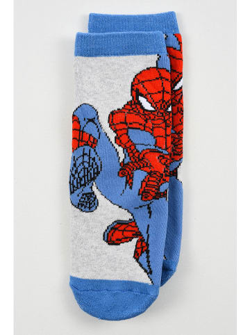 Spiderman Skarpety antypoślizgowe "Spider-Man" w kolorze niebiesko-szarym