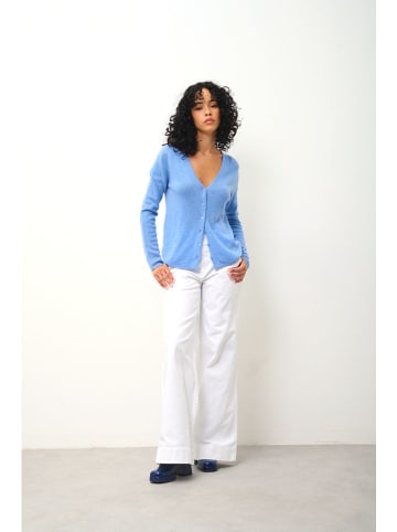 AUTHENTIC CASHMERE Kaszmirowy kardigan "Chalais" w kolorze błękitnym