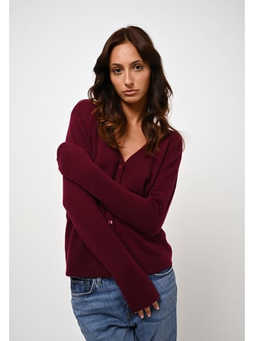 AUTHENTIC CASHMERE Kaschmir-Cardigan "Chalais" in Bordeaux