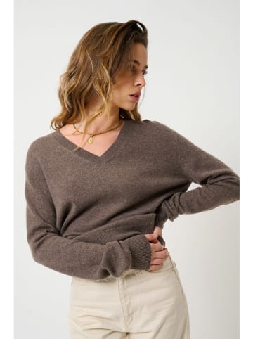 AUTHENTIC CASHMERE Kasjmieren trui "Gardorina" bruin