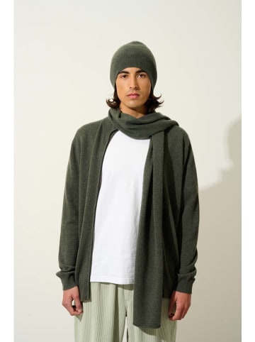 AUTHENTIC CASHMERE Kaszmirowy szal "Vaymont" w kolorze khaki - 200 x 30 cm