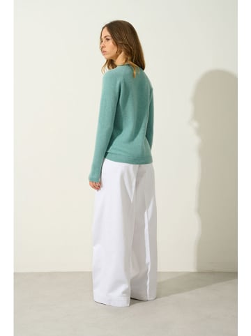 AUTHENTIC CASHMERE Kasjmieren trui "Ecrin" turquoise
