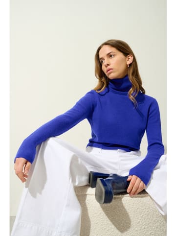 AUTHENTIC CASHMERE Kasjmieren coltrui "Bise" blauw