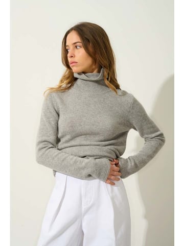 AUTHENTIC CASHMERE Kaschmir-Rollkragenpullover "Linda" in Hellgrau