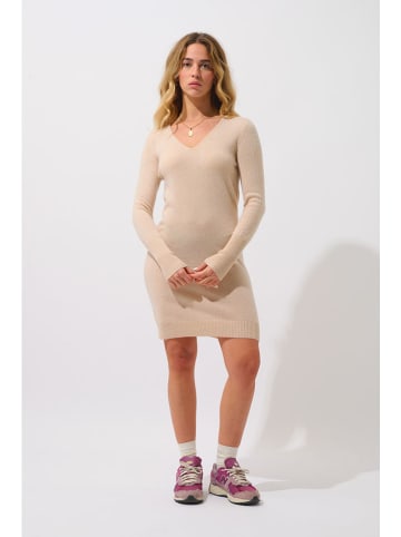 AUTHENTIC CASHMERE Kaschmir-Kleid "Capelet" in Sand