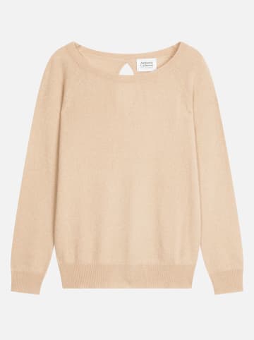 AUTHENTIC CASHMERE Kasjmieren trui "Dibona" zandkleurig