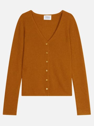 AUTHENTIC CASHMERE Kaszmirowy kardigan "Chalais" w kolorze karmelowym