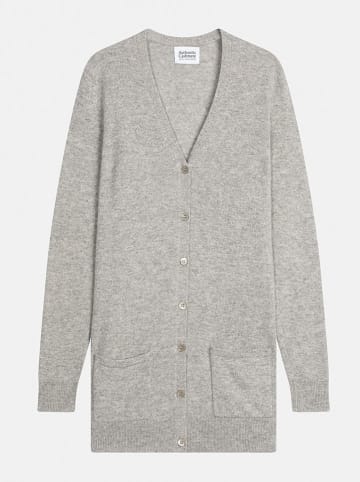 AUTHENTIC CASHMERE Kaschmir-Longcardigan "Cimet" in Hellgrau