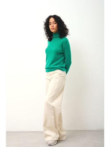 AUTHENTIC CASHMERE Kaszmirowy golf "Bise" w kolorze zielonym