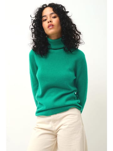 AUTHENTIC CASHMERE Kaszmirowy golf "Bise" w kolorze zielonym