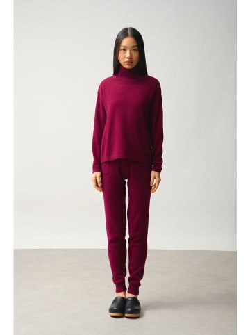 AUTHENTIC CASHMERE Kaschmir-Rollkragenpullover "Cheviot" in Bordeaux