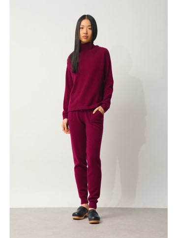 AUTHENTIC CASHMERE Kasjmieren coltrui "Cheviot" bordeaux