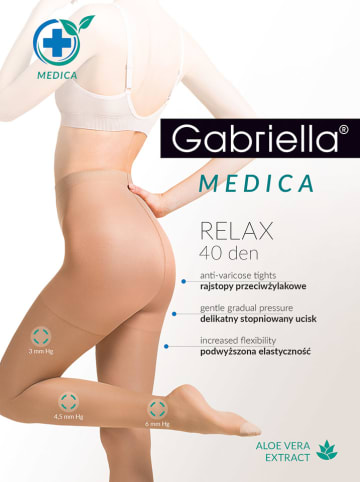 Gabriella Strumpfhose "Medica Relax" in Beige - 40 DEN