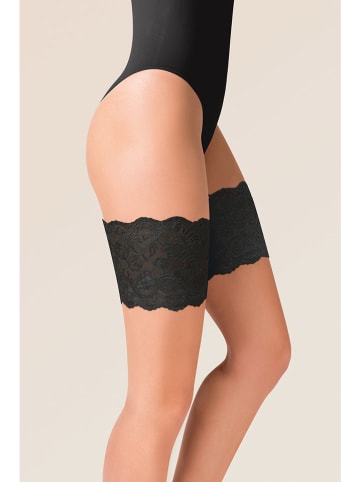 Gabriella Oberschenkelbänder "Lace" in Schwarz - 50 DEN