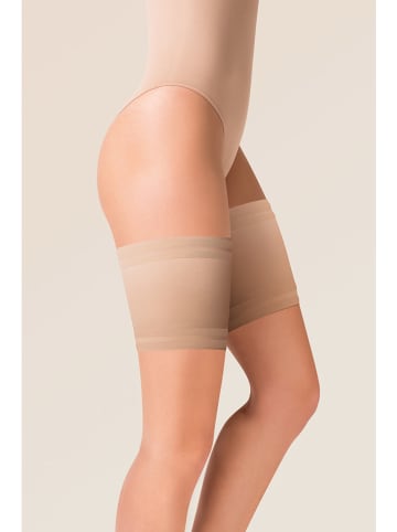 Gabriella Oberschenkelbänder "Satine" in Beige - 50 DEN