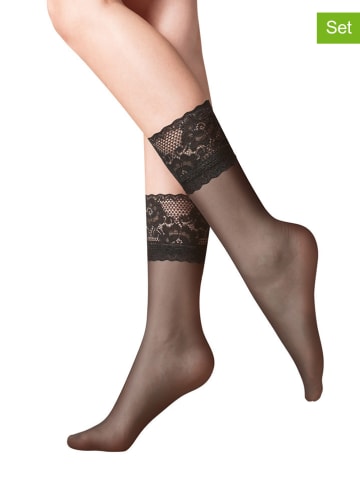 Gabriella 3er-Set: Socken "Kala" in Schwarz - 20 DEN