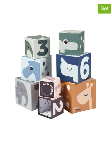 done by deer 8-częściowy zestaw klocków "Deer friends" ze wzorem - 12m+
