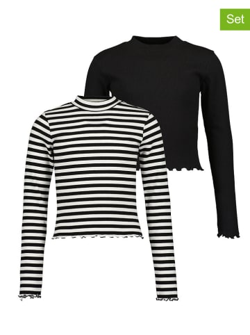 Blue Seven 2er Set: Longsleeves in Schwarz/ Weiß