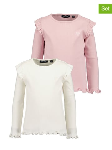 Blue Seven 2er Set: Longsleeves in Rosa/ Creme