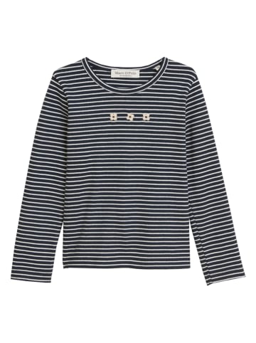 Marc O'Polo Junior Longsleevee in Schwarz/ Weiß