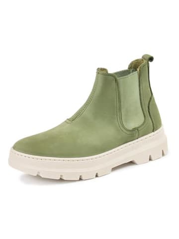 natural world Leder-Chelsea-Boots in Grün