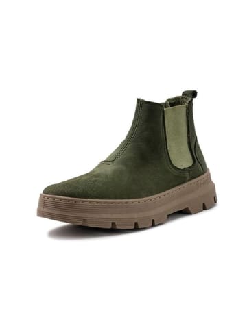 natural world Leren chelseaboots kaki