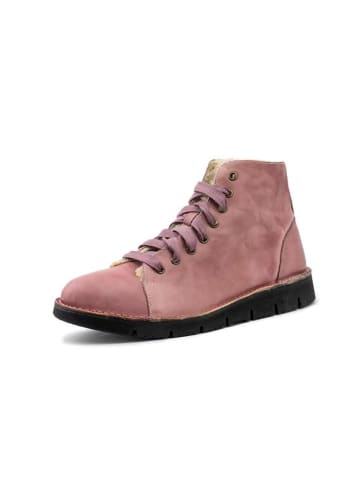 natural world Leder-Boots in Rosa