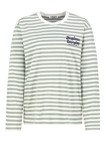 Sublevel Longsleeve in Grün/ Weiß