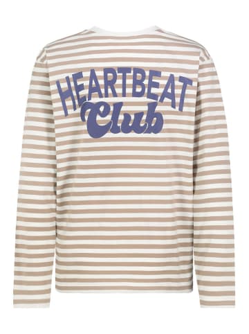 Sublevel Longsleeve in Beige/ Weiß